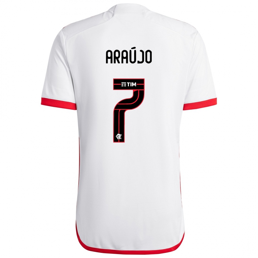 Criança Camisola Luiz Araújo #7 Branco Vermelho Alternativa 2024/25 Camisa Brasil