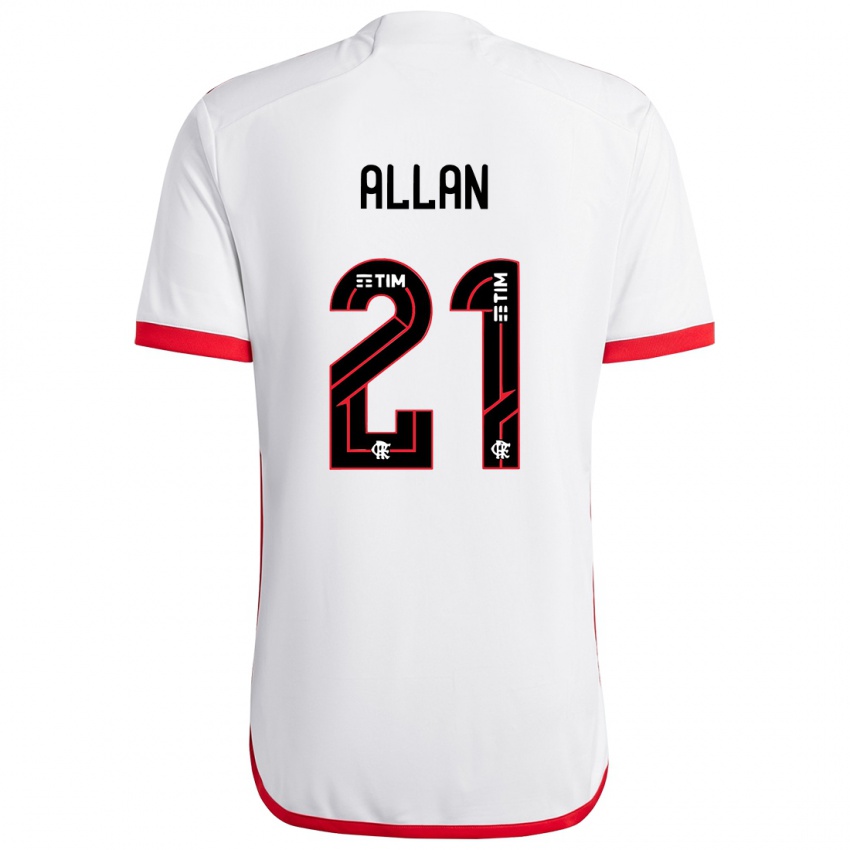 Criança Camisola Allan #21 Branco Vermelho Alternativa 2024/25 Camisa Brasil