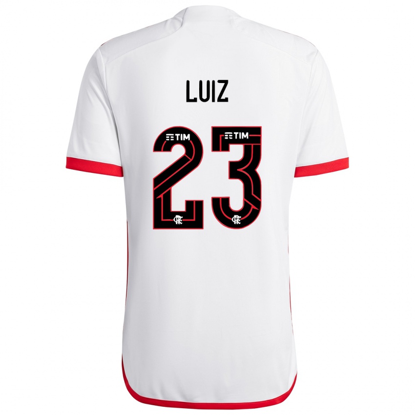 Criança Camisola David Luiz #23 Branco Vermelho Alternativa 2024/25 Camisa Brasil