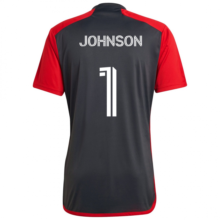 Homem Camisola Sean Johnson #1 Vermelho Acinzentado Principal 2024/25 Camisa Brasil