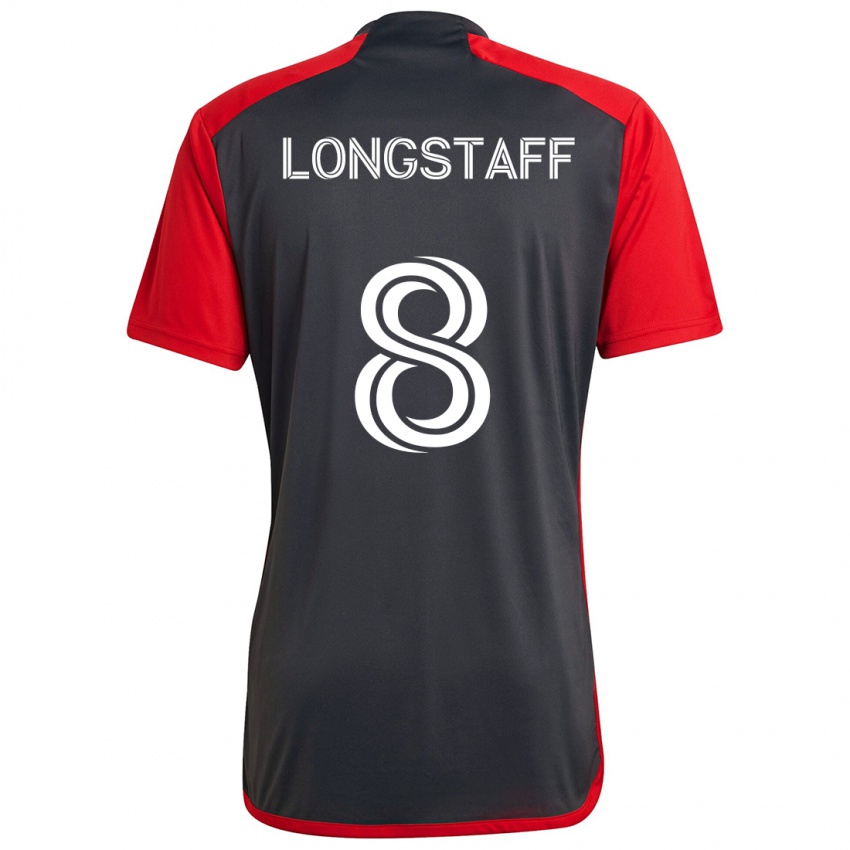 Homem Camisola Matty Longstaff #8 Vermelho Acinzentado Principal 2024/25 Camisa Brasil