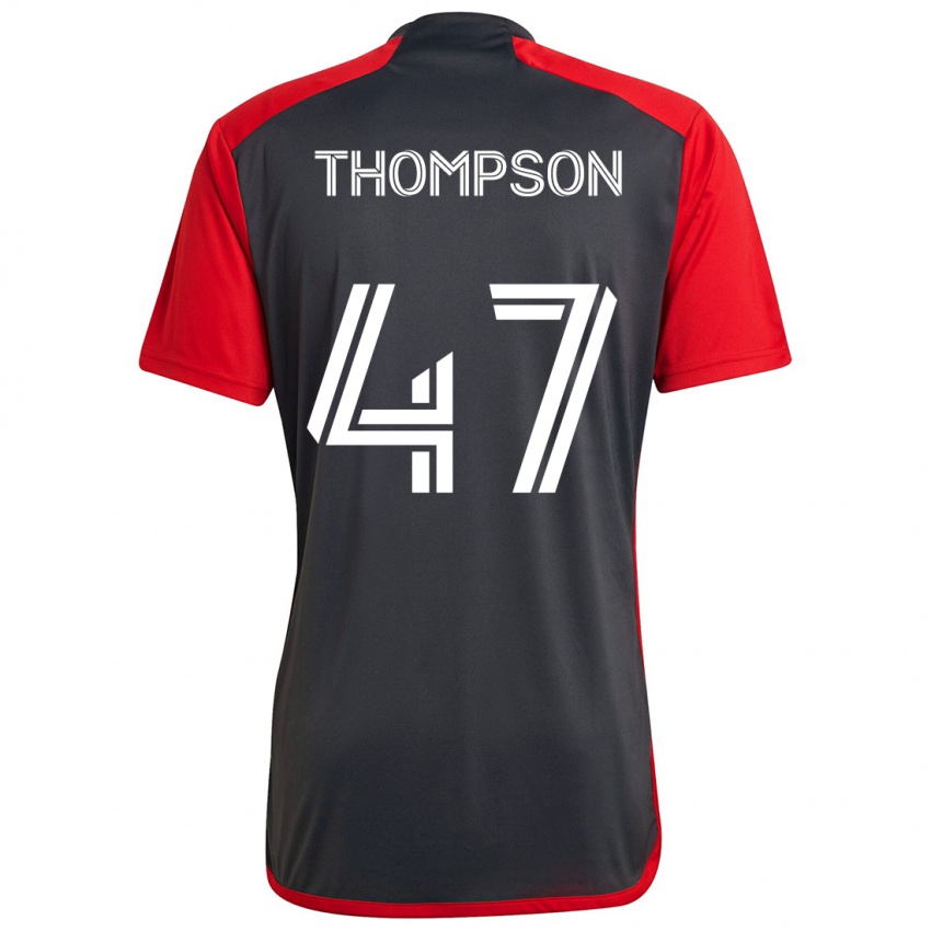 Homem Camisola Kosi Thompson #47 Vermelho Acinzentado Principal 2024/25 Camisa Brasil