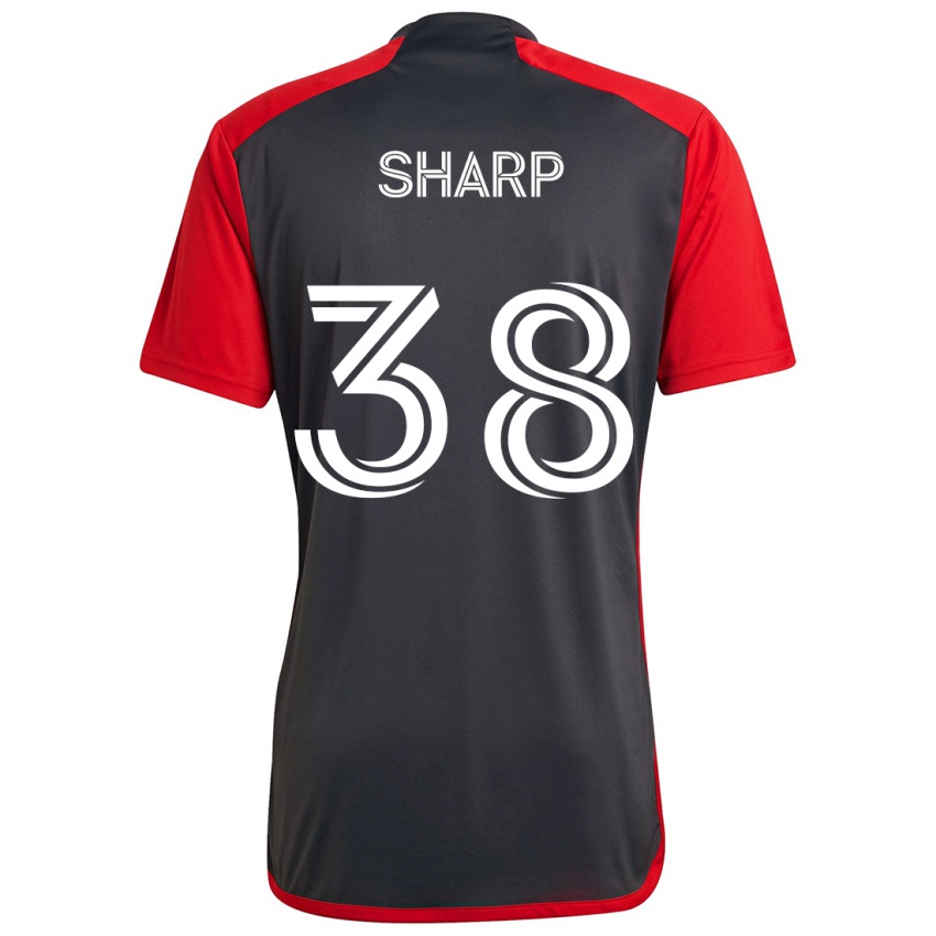 Homem Camisola Charlie Sharp #38 Vermelho Acinzentado Principal 2024/25 Camisa Brasil