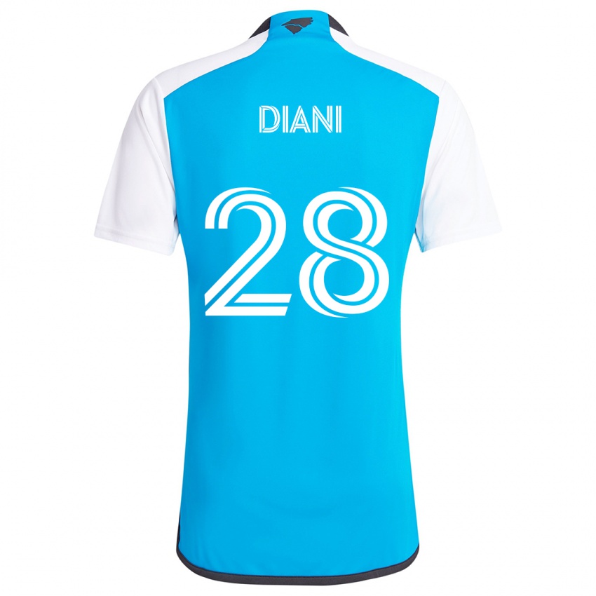 Homem Camisola Djibril Diani #28 Branco Azulado Principal 2024/25 Camisa Brasil