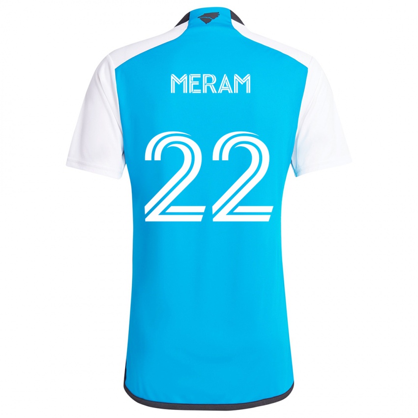 Homem Camisola Justin Meram #22 Branco Azulado Principal 2024/25 Camisa Brasil