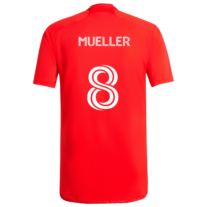 Homem Camisola Chris Mueller #8 Vermelho Branco Principal 2024/25 Camisa Brasil