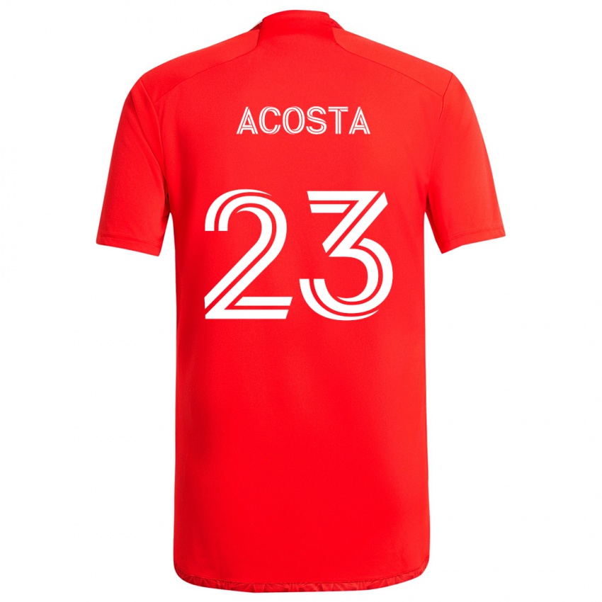 Homem Camisola Kellyn Acosta #23 Vermelho Branco Principal 2024/25 Camisa Brasil