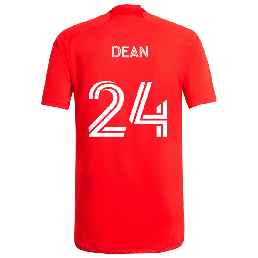 Homem Camisola Jonathan Dean #24 Vermelho Branco Principal 2024/25 Camisa Brasil