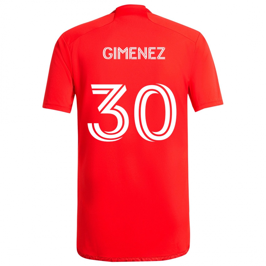 Homem Camisola Gastón Giménez #30 Vermelho Branco Principal 2024/25 Camisa Brasil