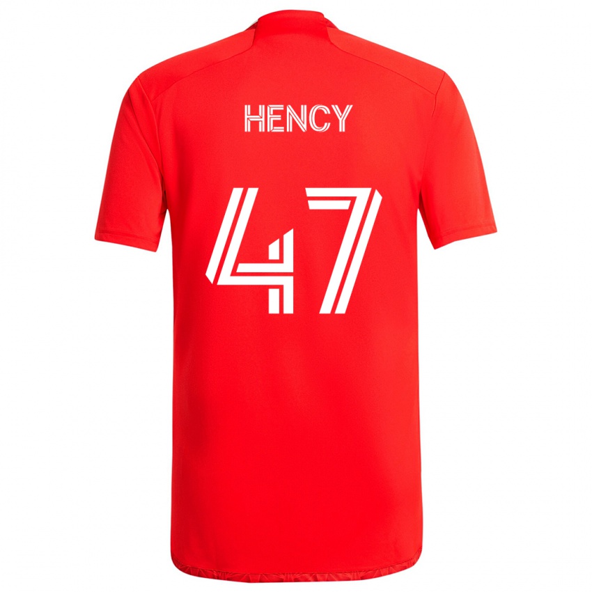 Homem Camisola Billy Hency #47 Vermelho Branco Principal 2024/25 Camisa Brasil