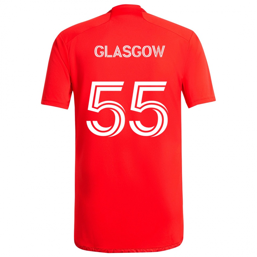 Homem Camisola Omari Glasgow #55 Vermelho Branco Principal 2024/25 Camisa Brasil