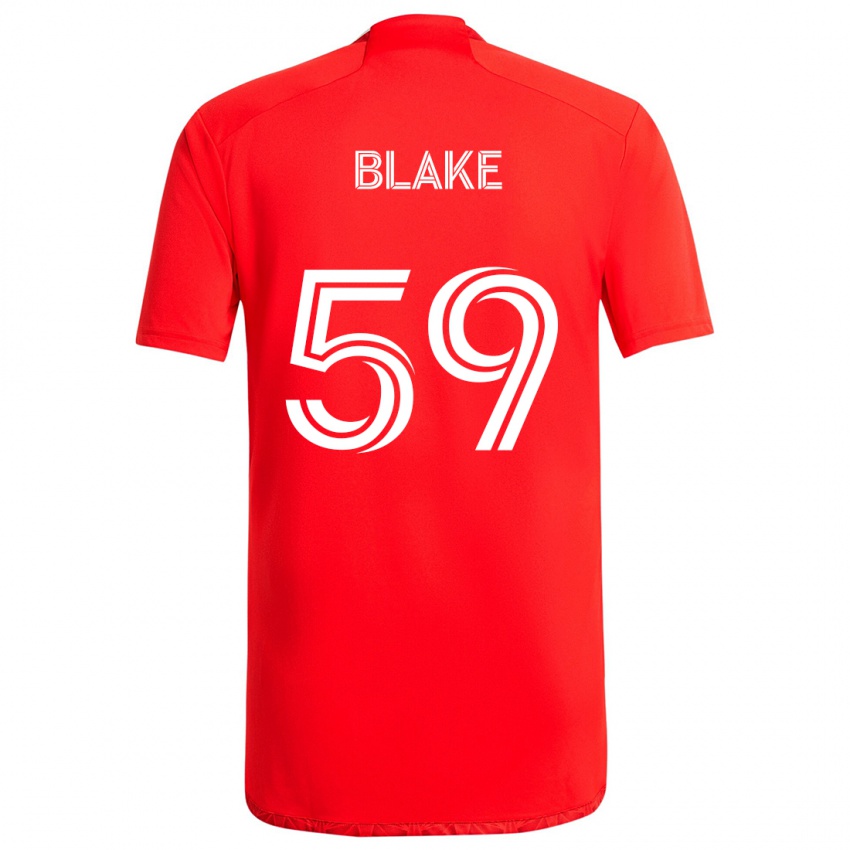 Homem Camisola Romain Blake #59 Vermelho Branco Principal 2024/25 Camisa Brasil