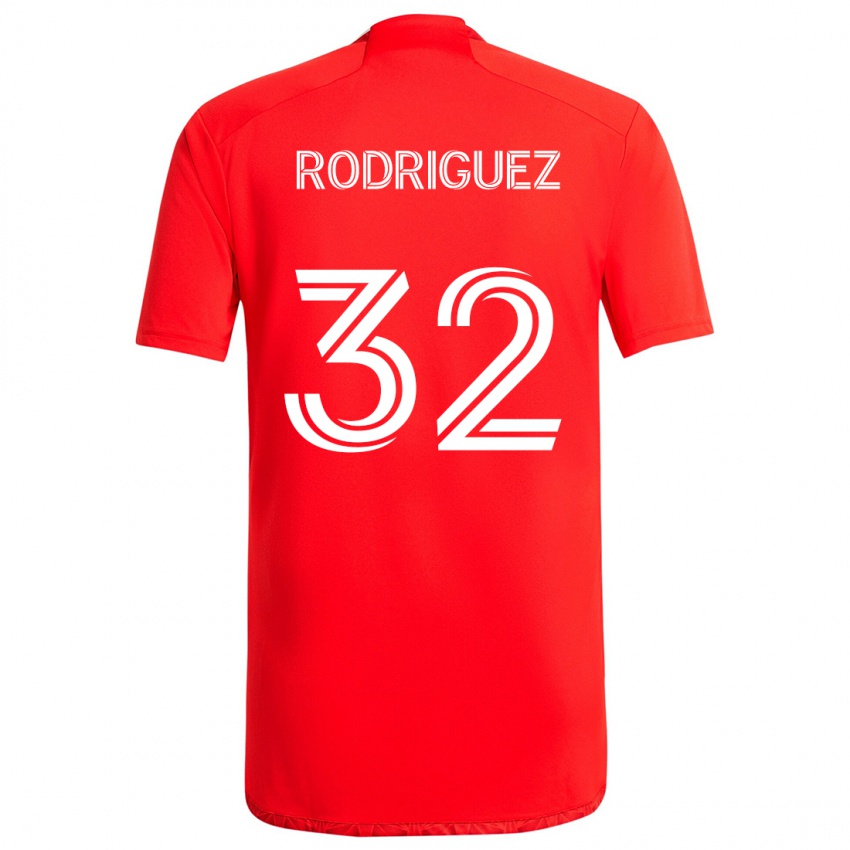 Homem Camisola Missael Rodríguez #32 Vermelho Branco Principal 2024/25 Camisa Brasil