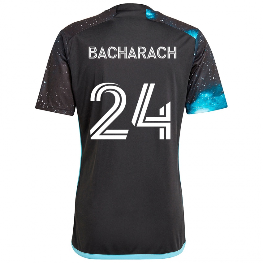 Homem Camisola Hugo Bacharach #24 Preto Azul Principal 2024/25 Camisa Brasil