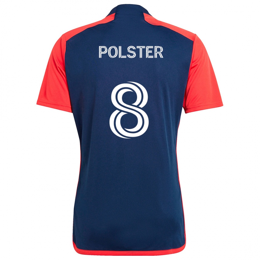 Homem Camisola Matt Polster #8 Azul Vermelho Principal 2024/25 Camisa Brasil