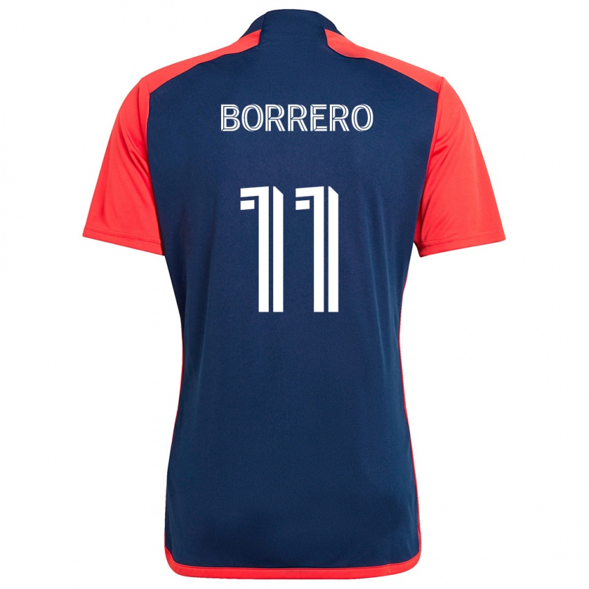 Homem Camisola Dylan Borrero #11 Azul Vermelho Principal 2024/25 Camisa Brasil