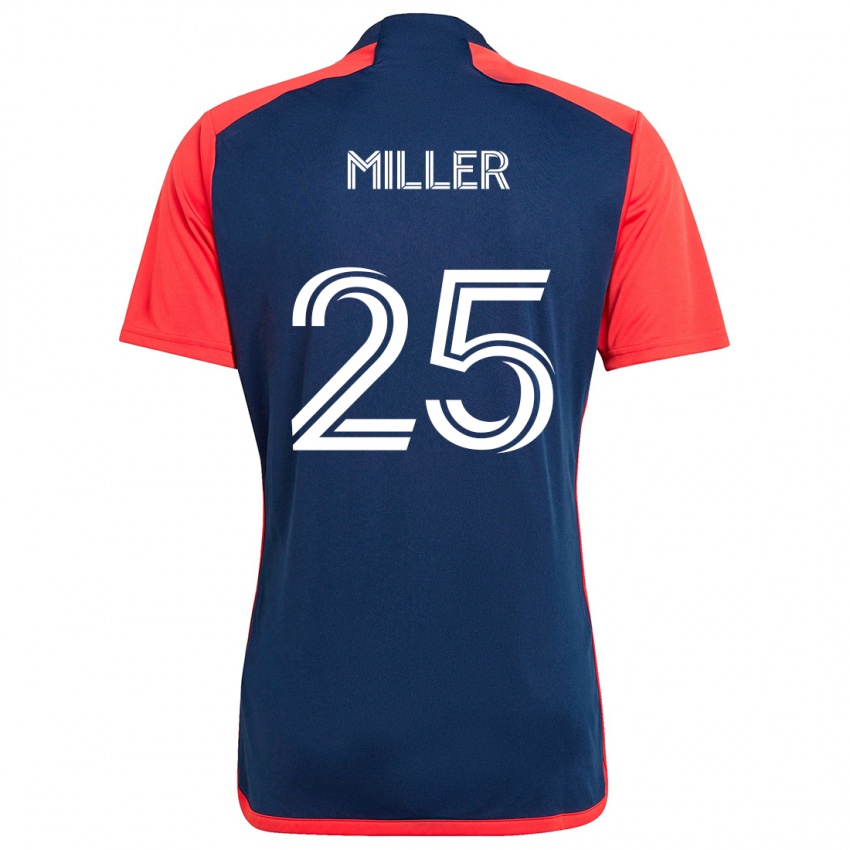 Homem Camisola Peyton Miller #25 Azul Vermelho Principal 2024/25 Camisa Brasil