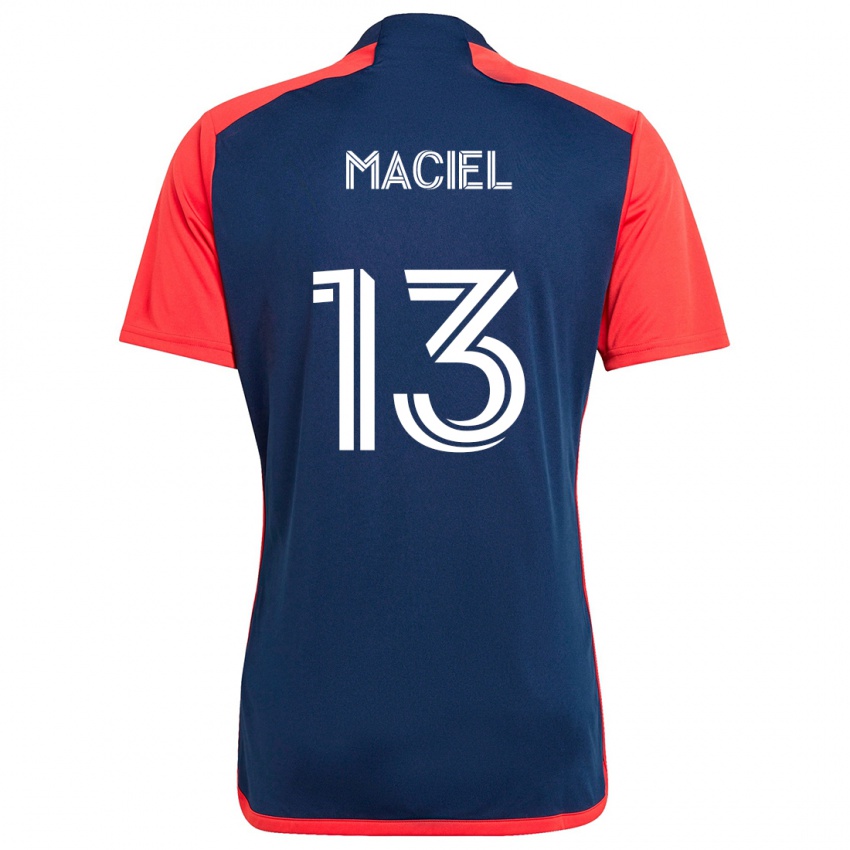 Homem Camisola Maciel #13 Azul Vermelho Principal 2024/25 Camisa Brasil