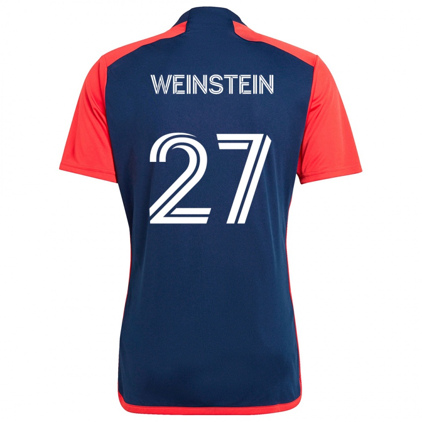 Homem Camisola Max Weinstein #27 Azul Vermelho Principal 2024/25 Camisa Brasil