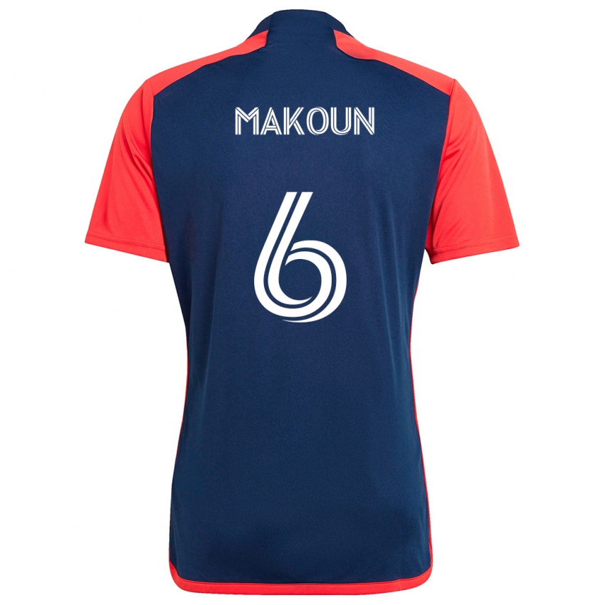 Homem Camisola Christian Makoun #6 Azul Vermelho Principal 2024/25 Camisa Brasil