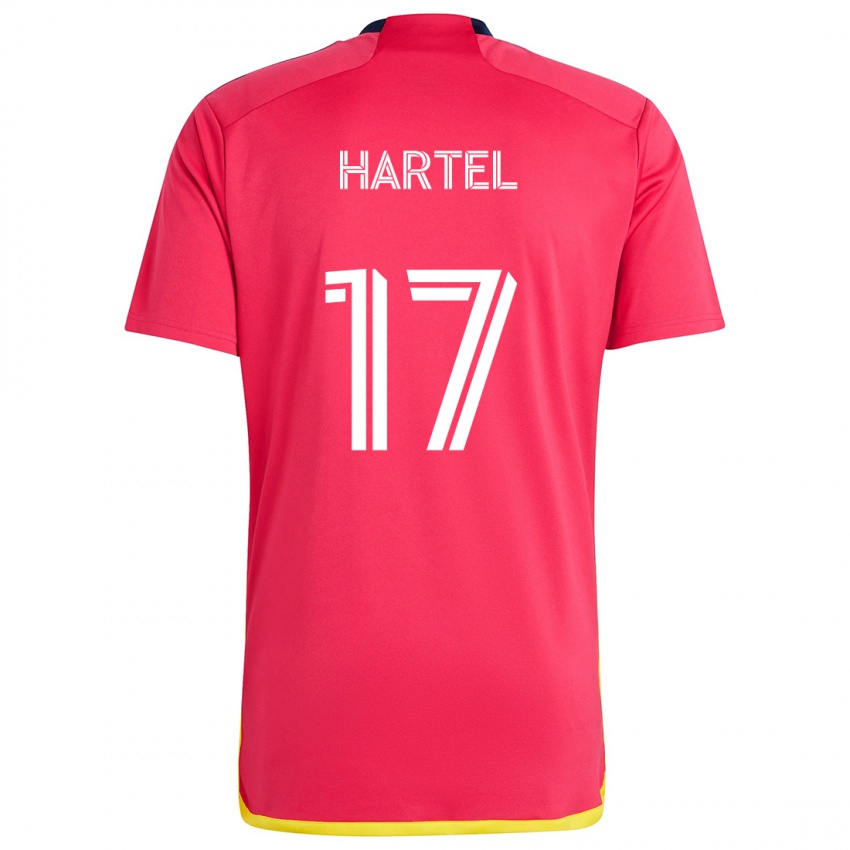 Homem Camisola Marcel Hartel #17 Vermelho Azul Principal 2024/25 Camisa Brasil