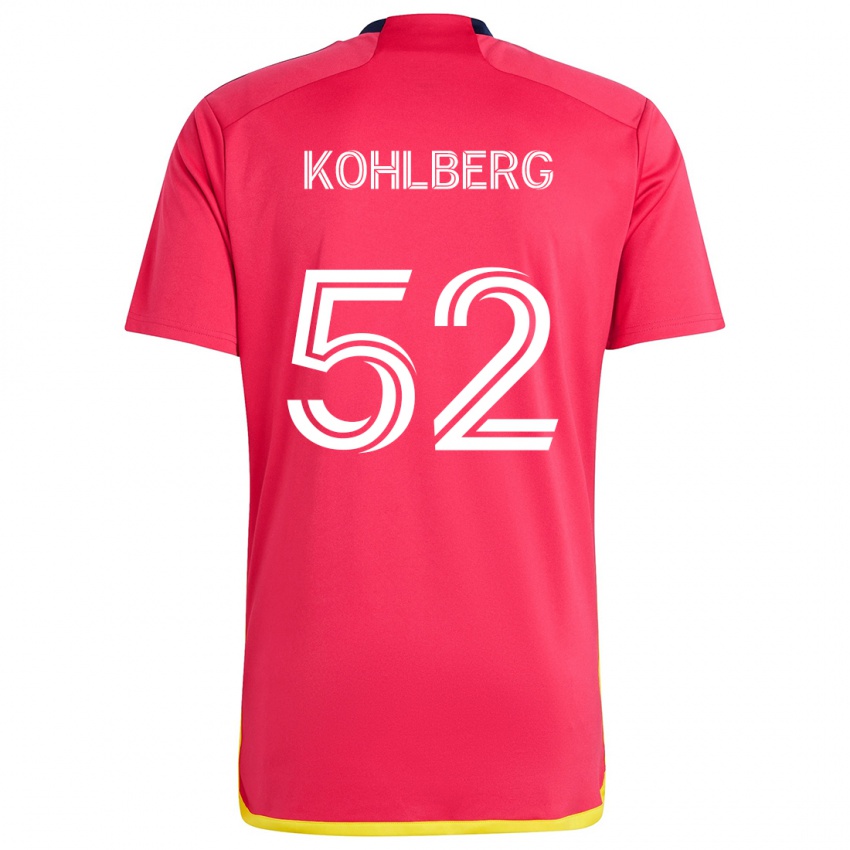 Homem Camisola Andrew Kohlberg #52 Vermelho Azul Principal 2024/25 Camisa Brasil