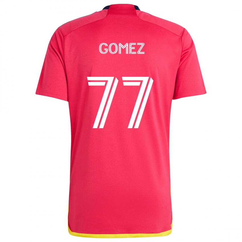 Homem Camisola Sam Gomez #77 Vermelho Azul Principal 2024/25 Camisa Brasil