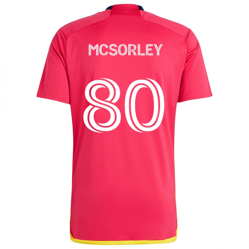 Homem Camisola Brendan Mcsorley #80 Vermelho Azul Principal 2024/25 Camisa Brasil