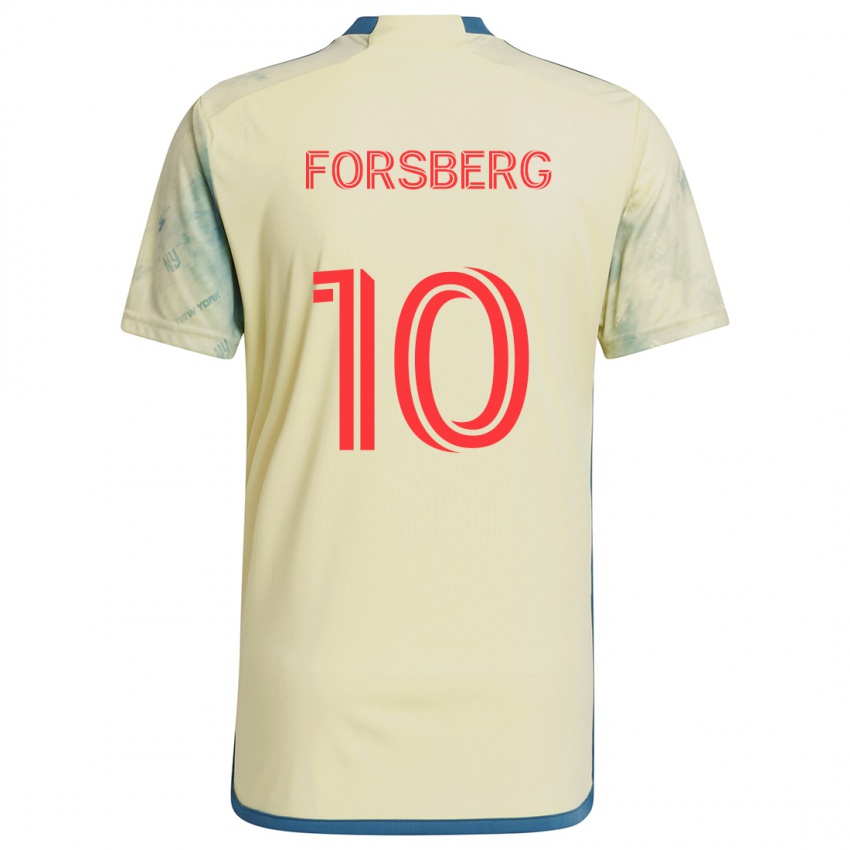 Homem Camisola Emil Forsberg #10 Amarelo Vermelho Azul Principal 2024/25 Camisa Brasil