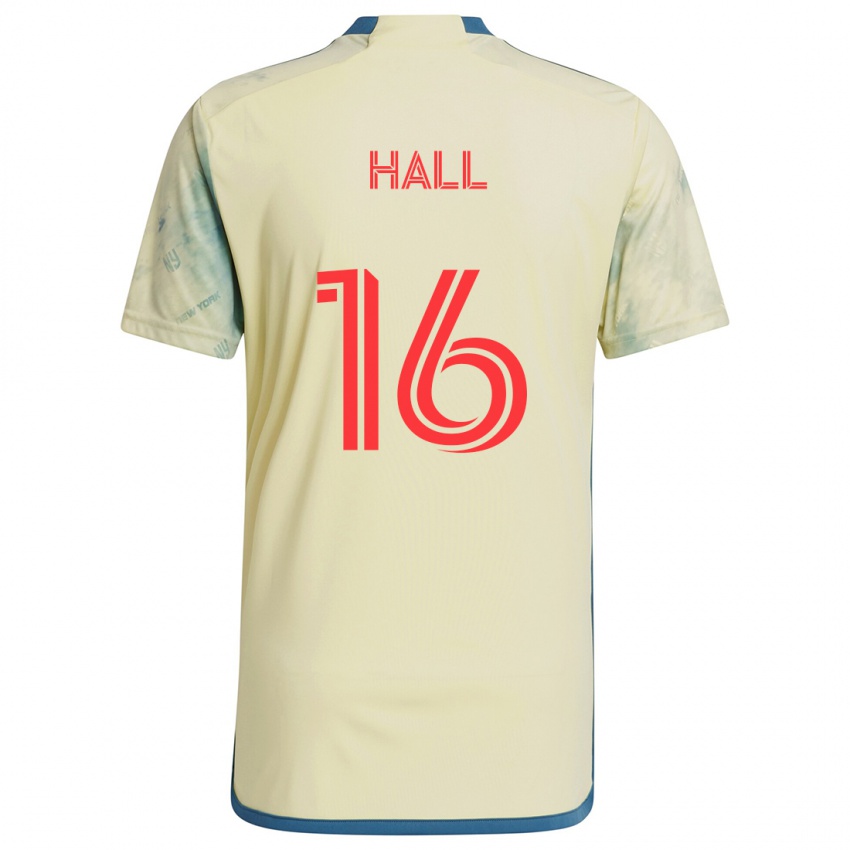 Homem Camisola Julian Hall #16 Amarelo Vermelho Azul Principal 2024/25 Camisa Brasil