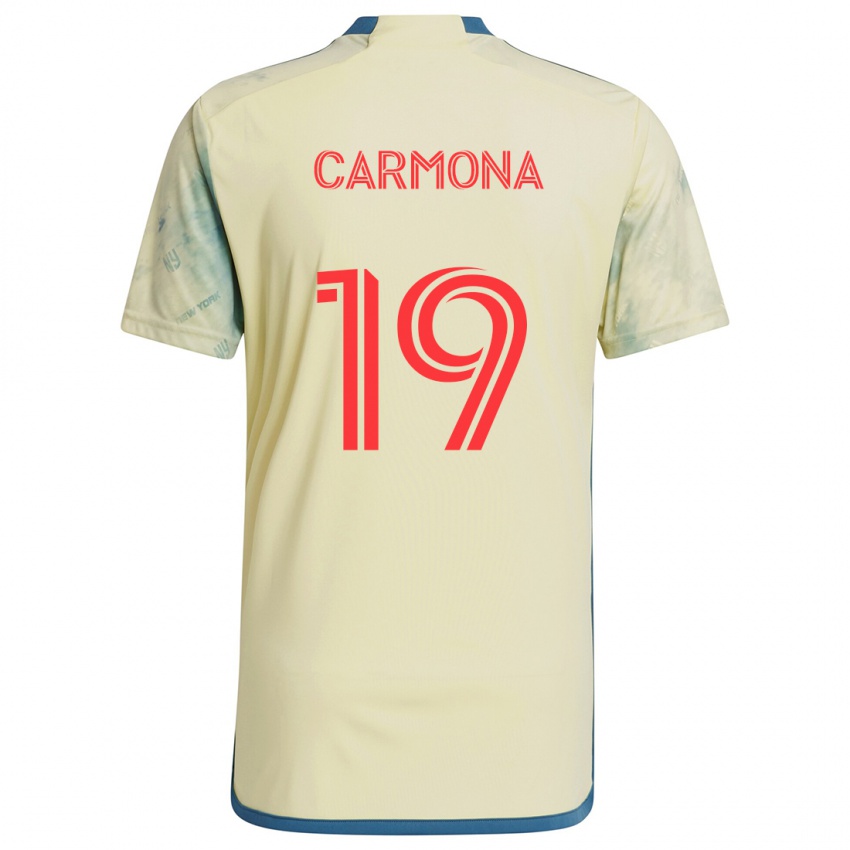 Homem Camisola Wikelman Carmona #19 Amarelo Vermelho Azul Principal 2024/25 Camisa Brasil