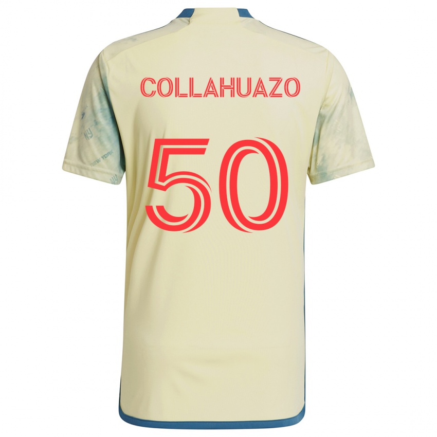 Homem Camisola Jair Collahuazo #50 Amarelo Vermelho Azul Principal 2024/25 Camisa Brasil