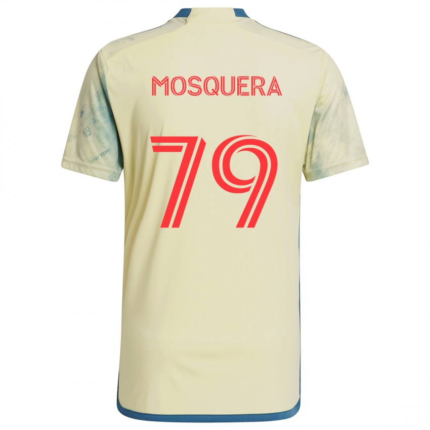 Homem Camisola Rafael Mosquera #79 Amarelo Vermelho Azul Principal 2024/25 Camisa Brasil