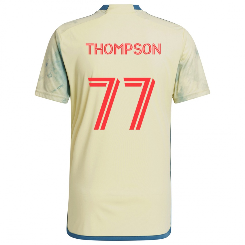 Homem Camisola Amos Shapiro-Thompson #77 Amarelo Vermelho Azul Principal 2024/25 Camisa Brasil