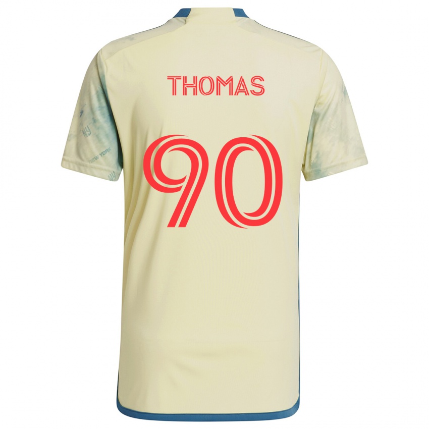 Homem Camisola Oladayo Thomas #90 Amarelo Vermelho Azul Principal 2024/25 Camisa Brasil