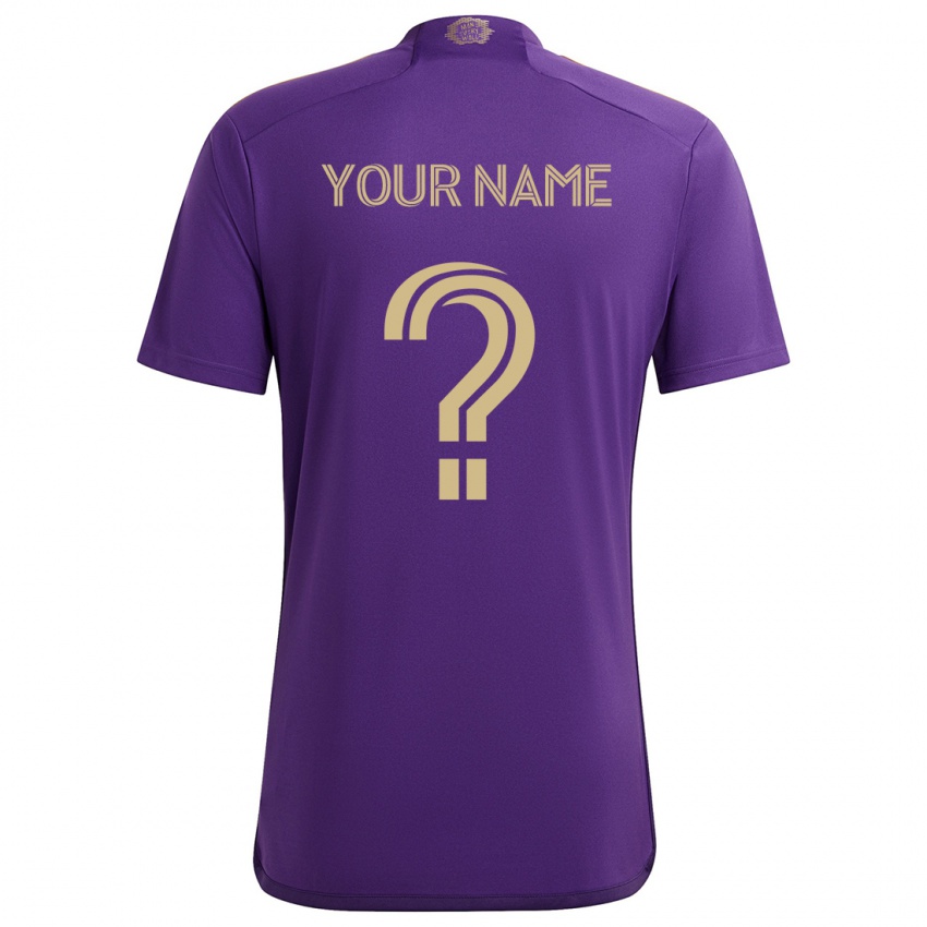 Homem Camisola Seu Nome #0 Roxo Amarelo Principal 2024/25 Camisa Brasil