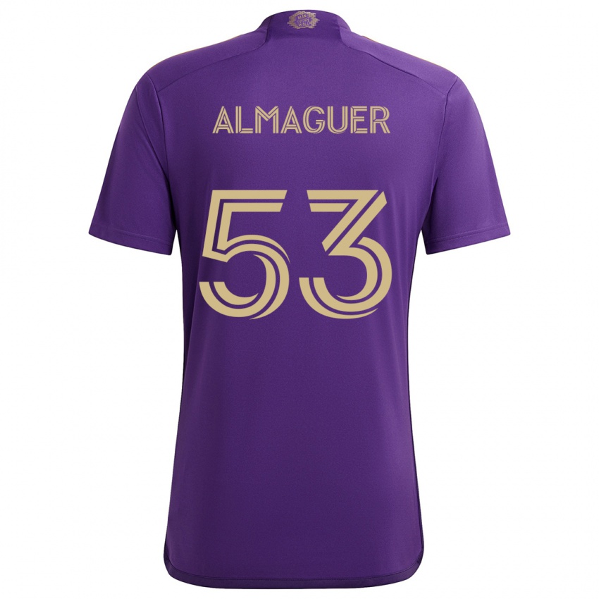 Homem Camisola Jorge Almaguer #53 Roxo Amarelo Principal 2024/25 Camisa Brasil