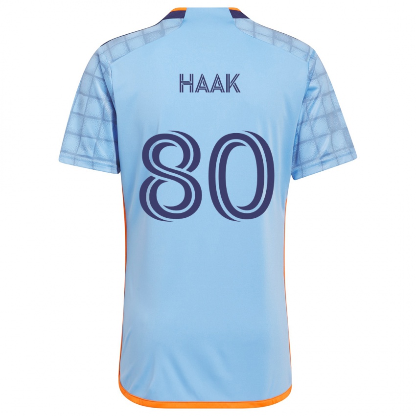 Homem Camisola Justin Haak #80 Azul Laranja Principal 2024/25 Camisa Brasil