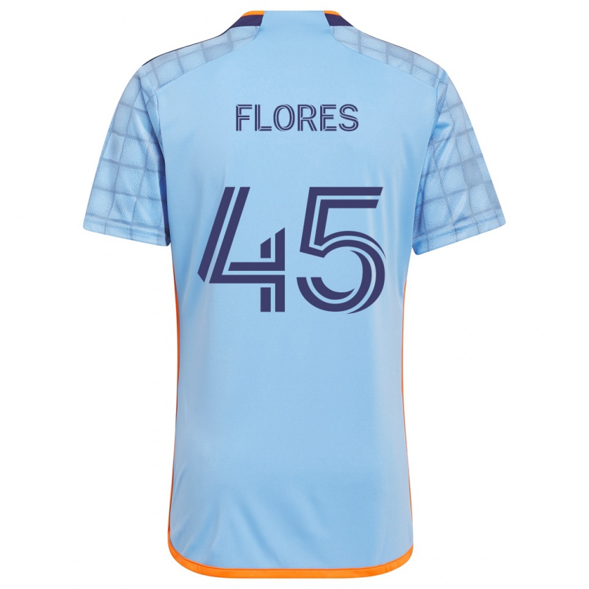 Homem Camisola Brian Flores #45 Azul Laranja Principal 2024/25 Camisa Brasil