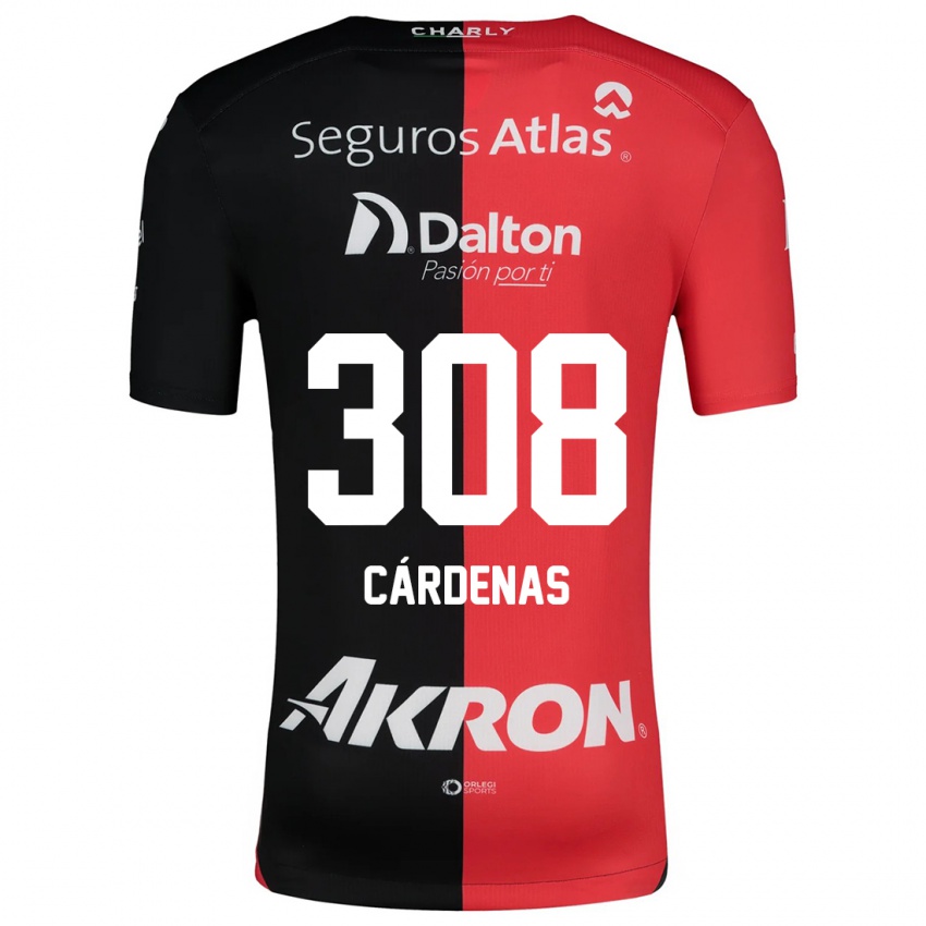 Homem Camisola Rodrigo Cárdenas #308 Vermelho Preto Principal 2024/25 Camisa Brasil