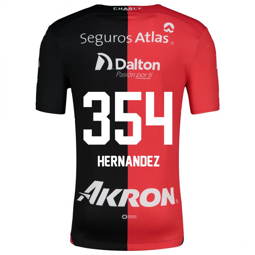 Homem Camisola Daniel Hernández #354 Vermelho Preto Principal 2024/25 Camisa Brasil