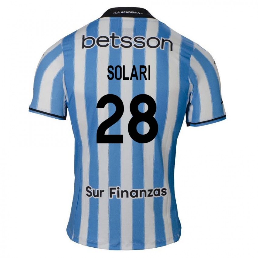 Homem Camisola Santiago Solari #28 Azul Branco Preto Principal 2024/25 Camisa Brasil