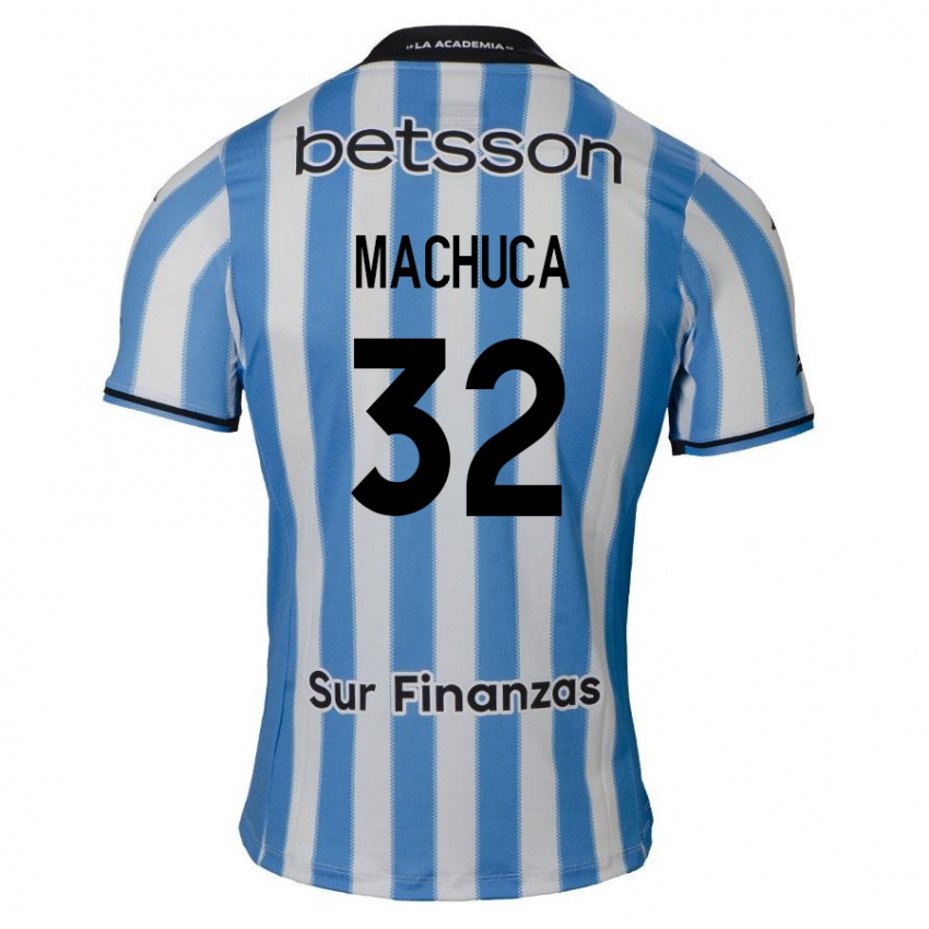 Homem Camisola Elias Machuca #32 Azul Branco Preto Principal 2024/25 Camisa Brasil