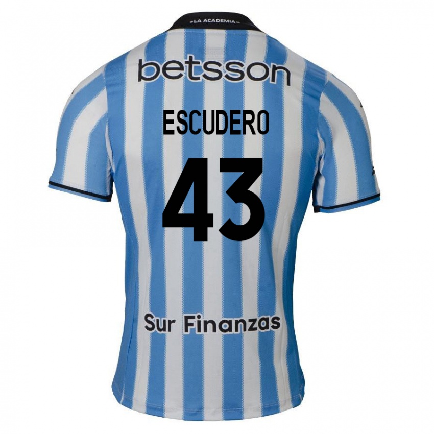 Homem Camisola Gonzalo Escudero #43 Azul Branco Preto Principal 2024/25 Camisa Brasil