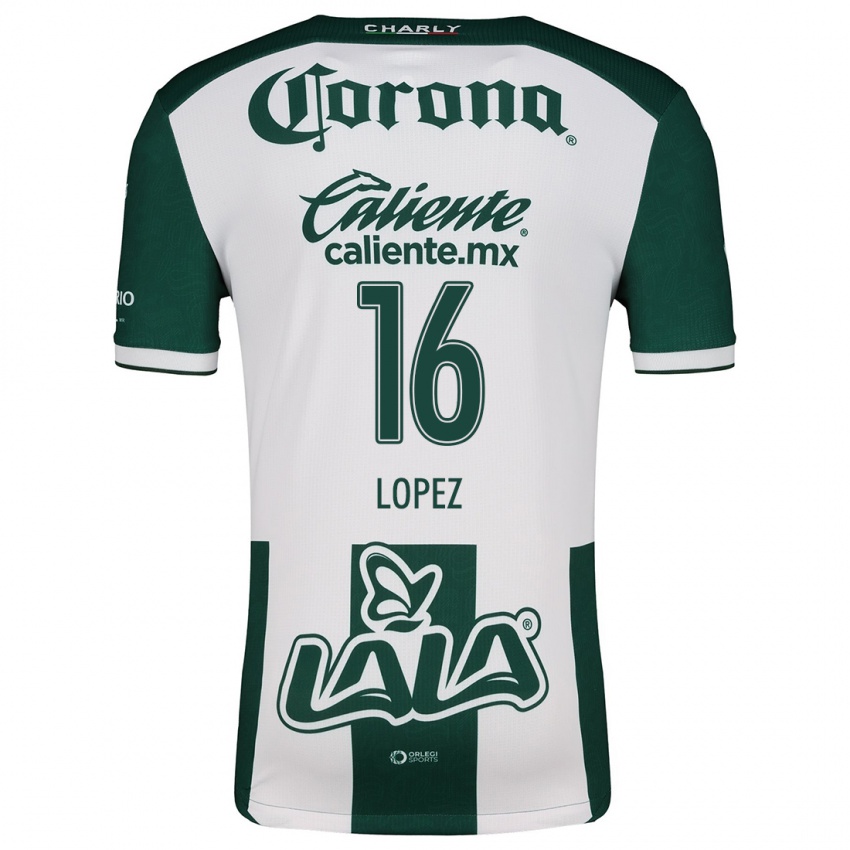 Homem Camisola Aldo López #16 Verde Branco Principal 2024/25 Camisa Brasil