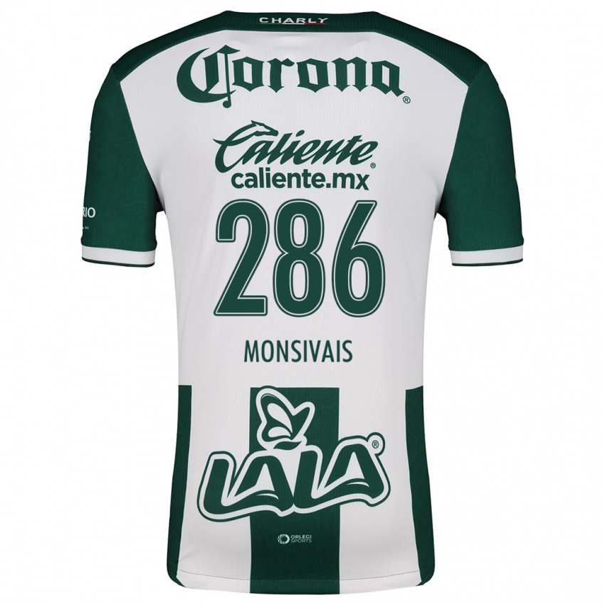 Homem Camisola Giovani Monsivais #286 Verde Branco Principal 2024/25 Camisa Brasil