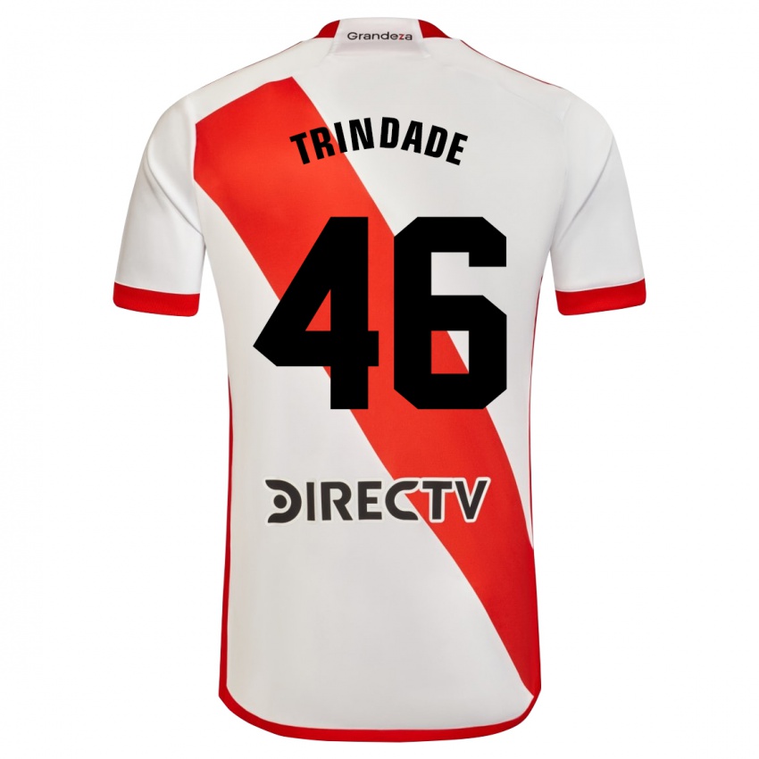 Homem Camisola Gonzalo Trindade #46 Branco Vermelho Principal 2024/25 Camisa Brasil