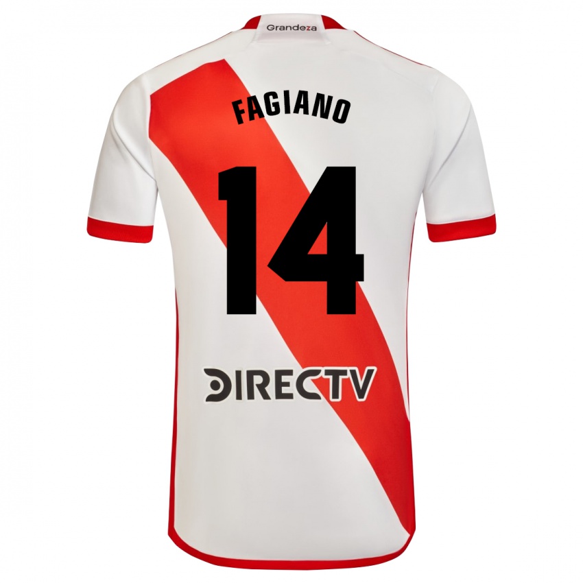 Homem Camisola Paloma Fagiano #14 Branco Vermelho Principal 2024/25 Camisa Brasil