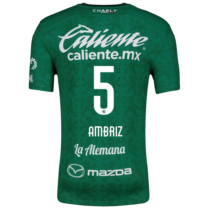 Homem Camisola Fidel Ambríz #5 Verde Branco Principal 2024/25 Camisa Brasil