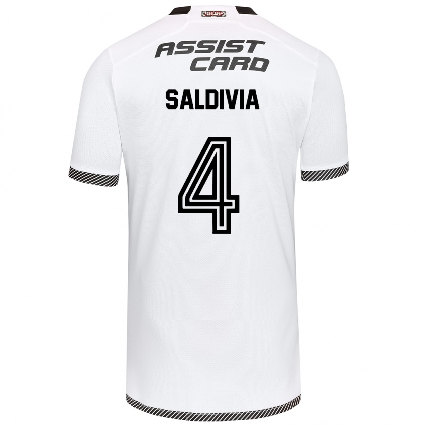 Homem Camisola Alan Saldivia #4 Branco Preto Principal 2024/25 Camisa Brasil